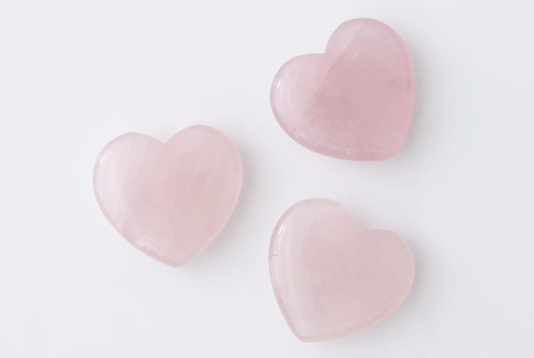 rose quartz hearts