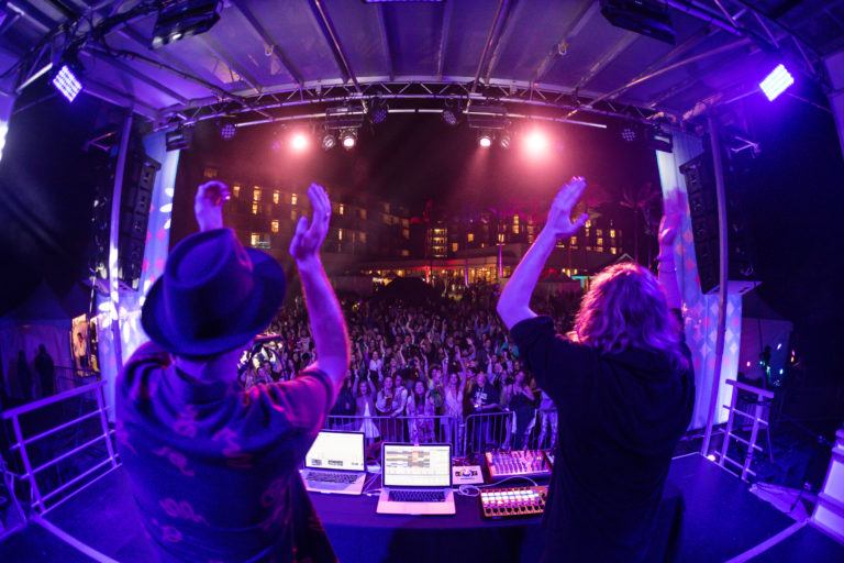 Bob Moses DJing on stage