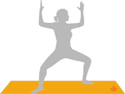 Goddess pose utkata konasana fierce angle Vector Image